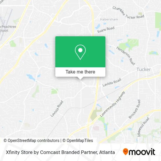 Xfinity Store by Comcast Branded Partner map