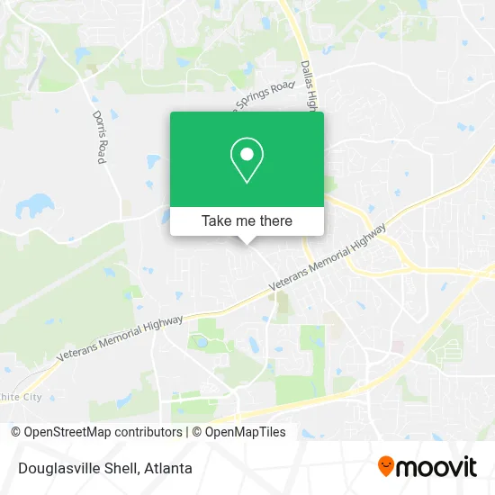 Douglasville Shell map