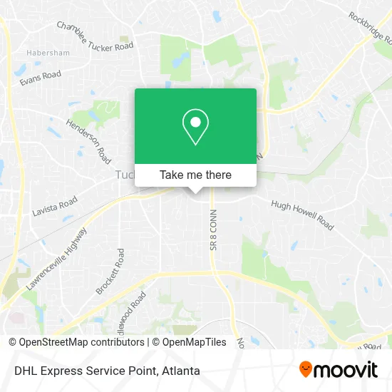 DHL Express Service Point map