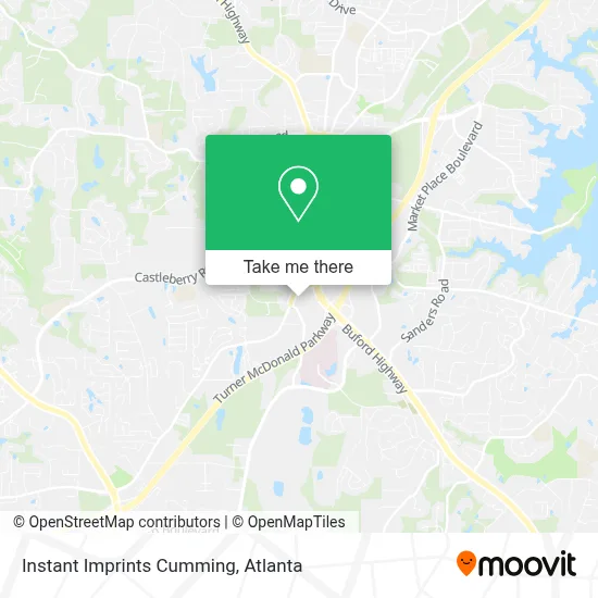 Instant Imprints Cumming map