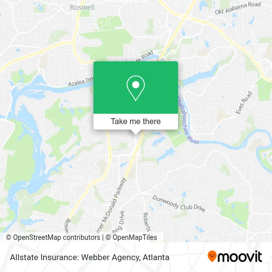 Allstate Insurance: Webber Agency map