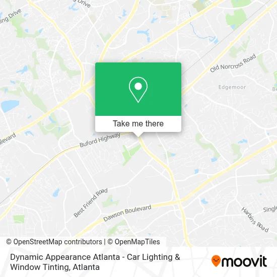 Dynamic Appearance Atlanta - Car Lighting & Window Tinting map