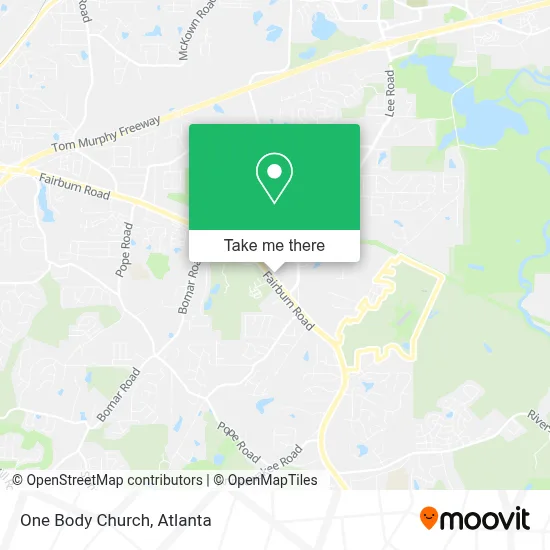 One Body Church map