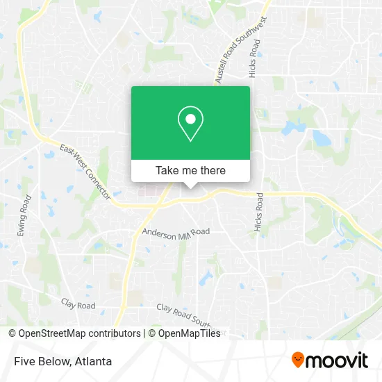 Five Below map