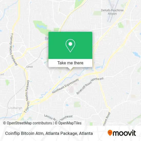 Coinflip Bitcoin Atm, Atlanta Package map