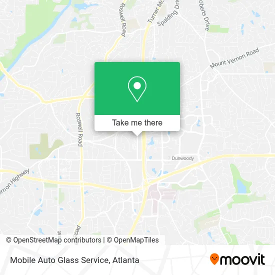 Mobile Auto Glass Service map
