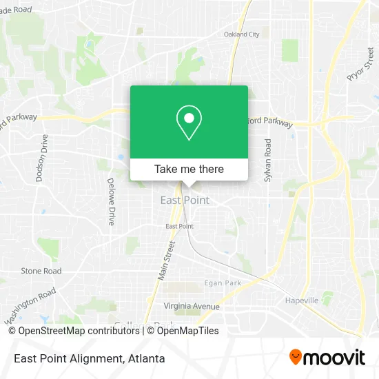 East Point Alignment map
