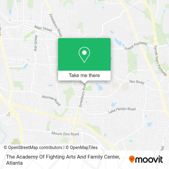 The Academy Of Fighting Arts And Family Center map