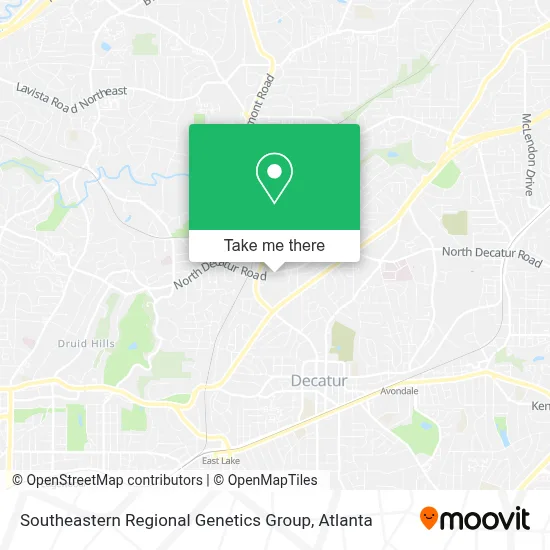 Southeastern Regional Genetics Group map