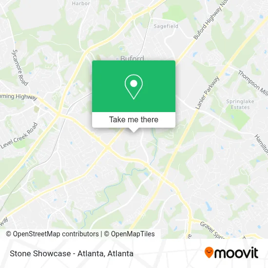 Stone Showcase - Atlanta map