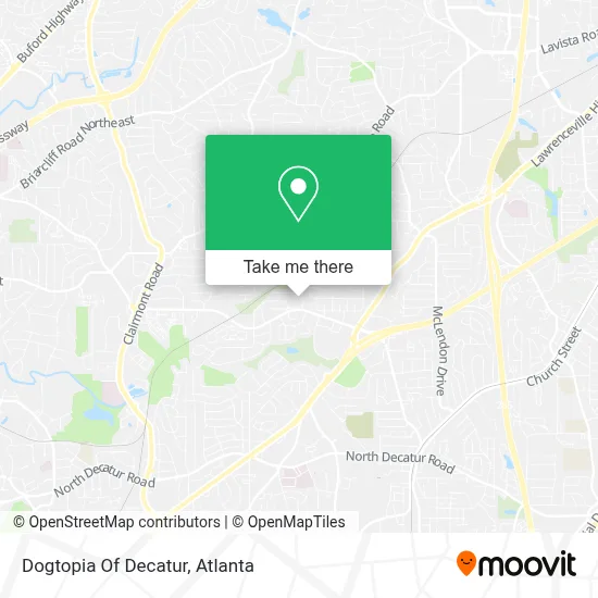 Dogtopia Of Decatur map