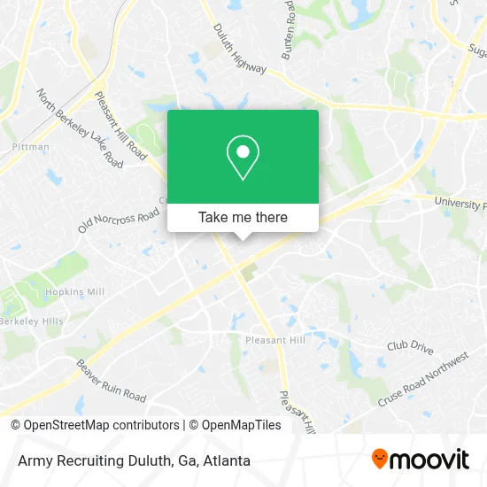 Army Recruiting Duluth, Ga map