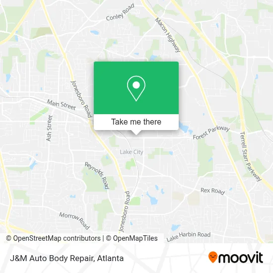 J&M Auto Body Repair map