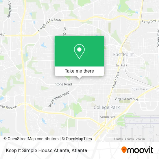 Keep It Simple House Atlanta map