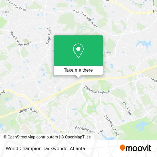 World Champion Taekwondo map