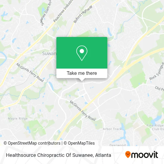 Healthsource Chiropractic Of Suwanee map