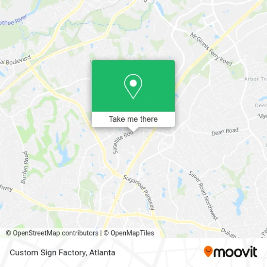 Custom Sign Factory map