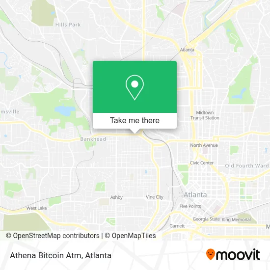 Athena Bitcoin Atm map