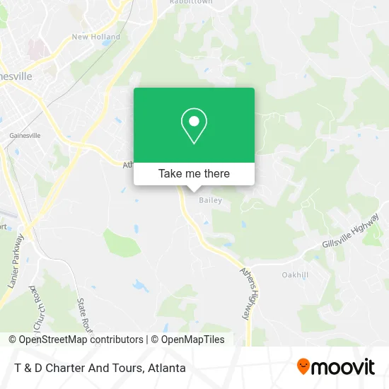 T & D Charter And Tours map