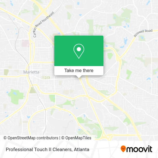 Professional Touch II Cleaners map