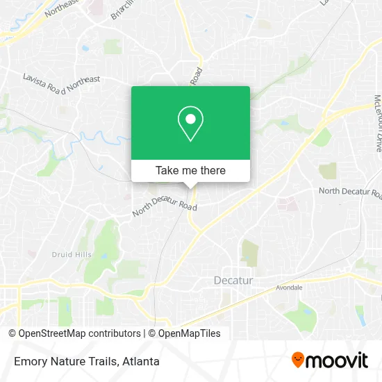 Emory Nature Trails map