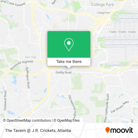 The Tavern @ J.R. Crickets map
