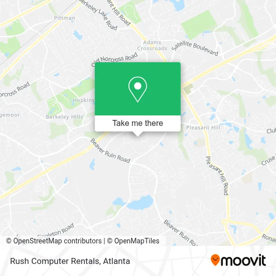 Rush Computer Rentals map