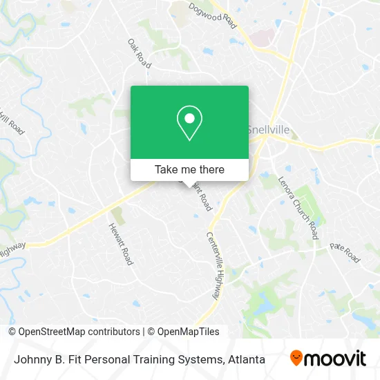 Johnny B. Fit Personal Training Systems map
