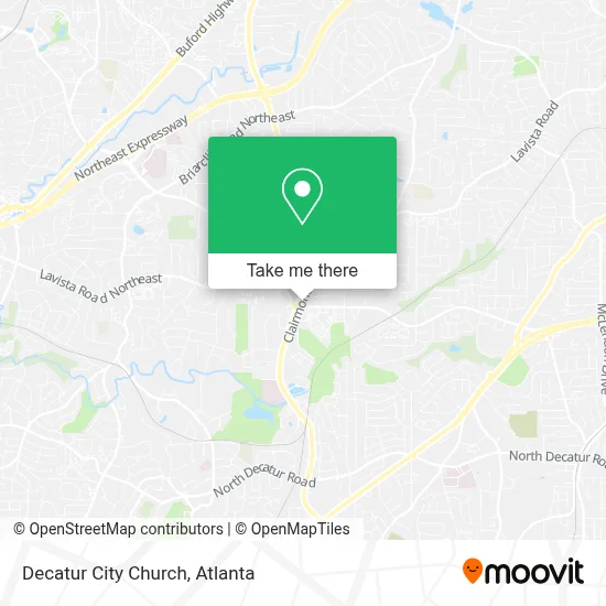 Decatur City Church map