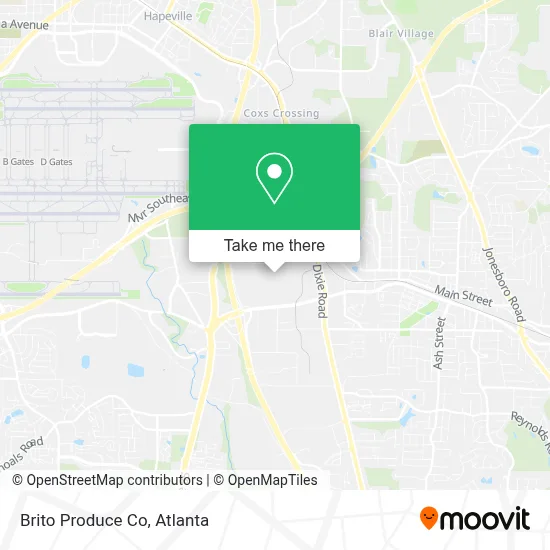 Brito Produce Co map