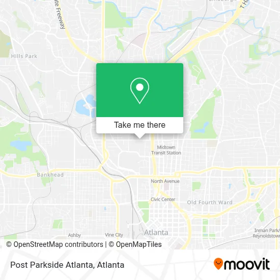 Post Parkside Atlanta map