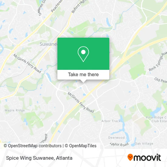Spice Wing Suwanee map