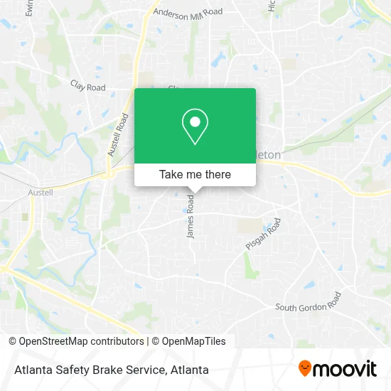 Atlanta Safety Brake Service map