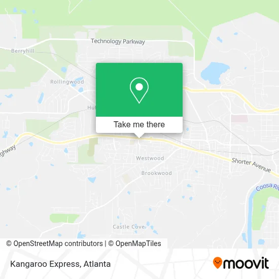 Kangaroo Express map