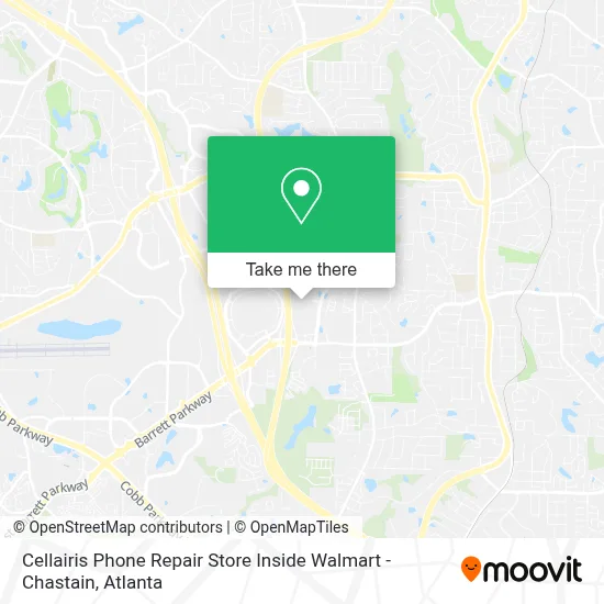 Cellairis Phone Repair Store Inside Walmart - Chastain map