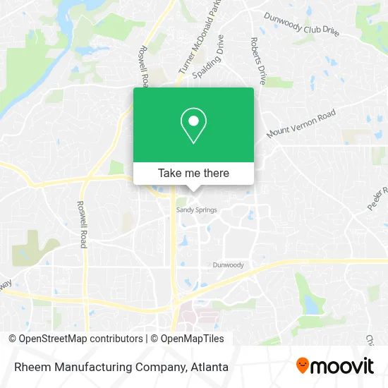 Rheem Manufacturing Company map