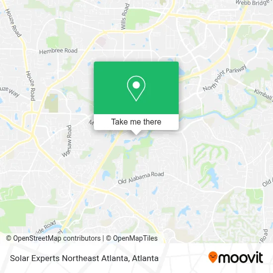 Solar Experts Northeast Atlanta map