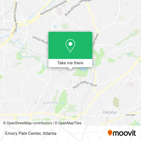 Emory Pain Center map