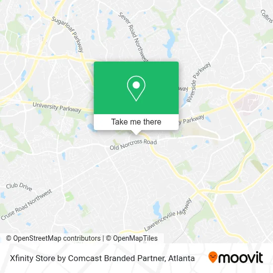 Xfinity Store by Comcast Branded Partner map