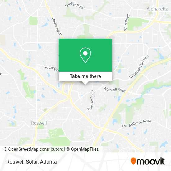 Roswell Solar map