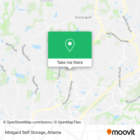 Midgard Self Storage map