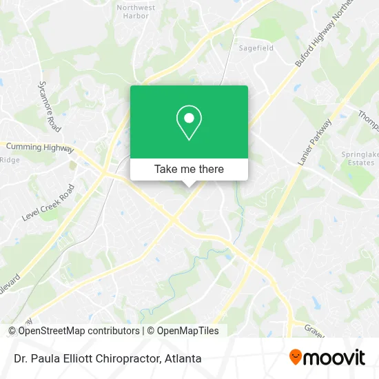 Dr. Paula Elliott Chiropractor map