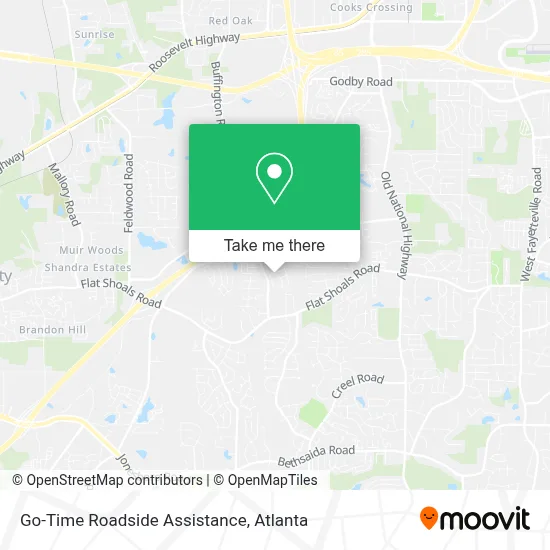 Go-Time Roadside Assistance map