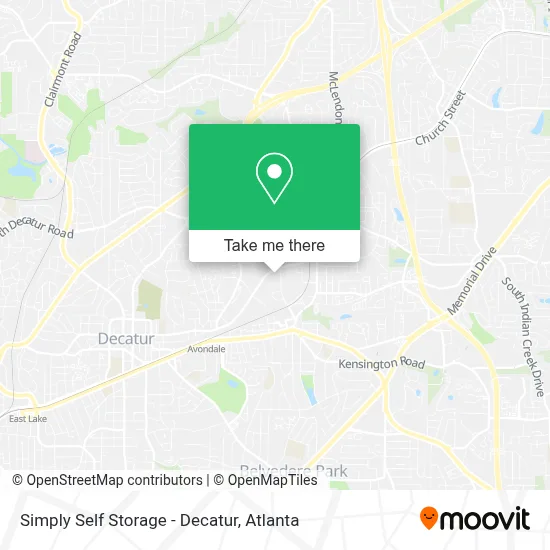 Simply Self Storage - Decatur map
