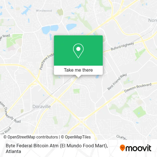 Byte Federal Bitcoin Atm (El Mundo Food Mart) map