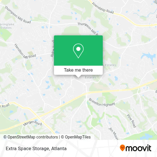 Extra Space Storage map