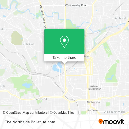 The Northside Ballet map