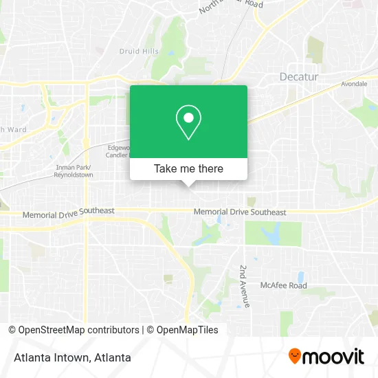 Atlanta Intown map