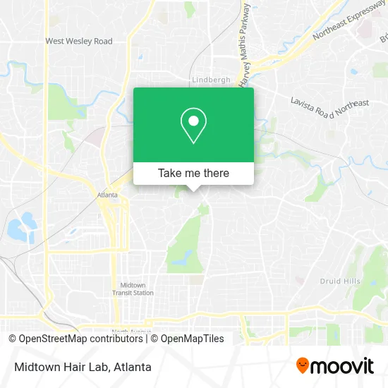 Midtown Hair Lab map