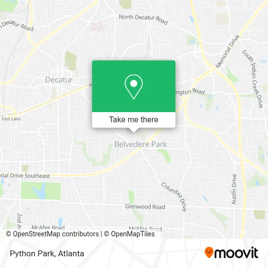Python Park map